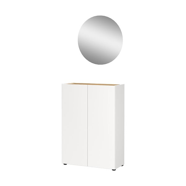 Bílá předsíňová sestava v dekoru dubu 74x200x33 cm Alviano – Germania