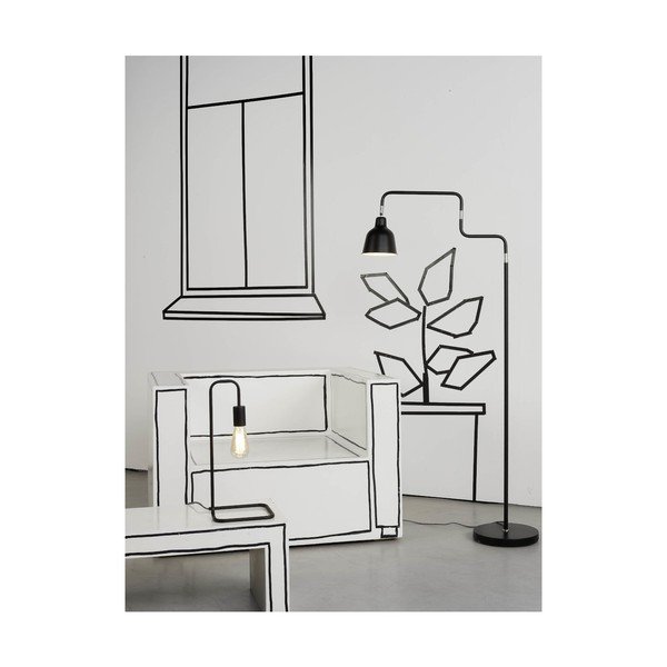 Černá stojací lampa s kovovým stínidlem (výška 150 cm) London – it's about RoMi-image-2