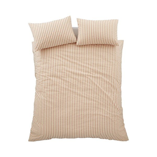 Oranžové povlečení na jednolůžko 135x200 cm Cotton Rich Woven Stripe – Pineapple Elephant