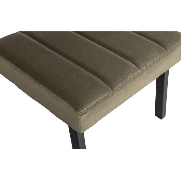 Khaki zelené křeslo se sametovým polstrováním WOOOD Kaja-image-1