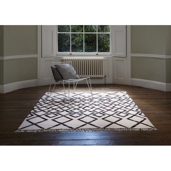 Béžovo-černý koberec Asiatic Carpets Hackney Diamond, 120 x 170 cm-image-4