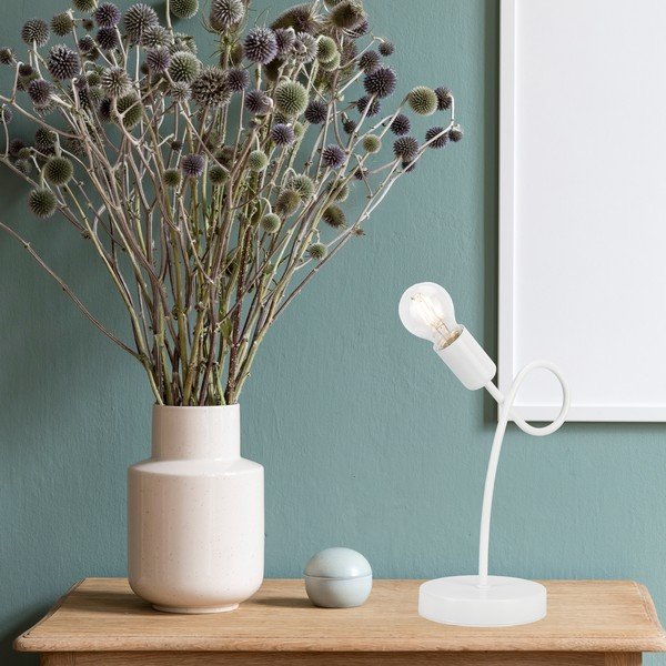Bílá stolní lampa - LAMKUR-image-2