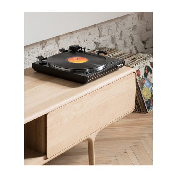 TV komoda z masivního dubového dřeva se 2 zásuvkami Gazzda Fawn-image-1