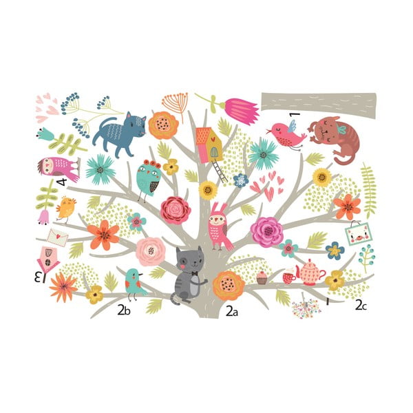Sada dětských samolepek na zeď Ambiance Scandinavian Tree-image-1