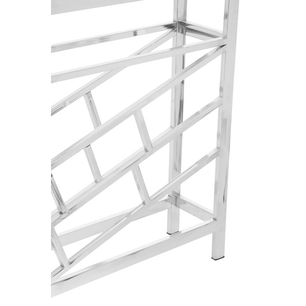 Kovový regál na víno v leskle stříbrné barvě na 12 lahví Barolo – Premier Housewares-image-3