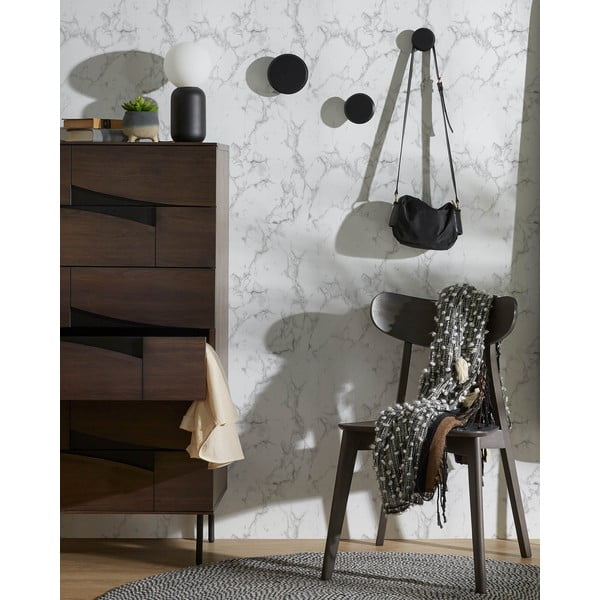 Černé nástěnné dřevěné háčky v sadě 3 ks Nadua – Kave Home-image-1