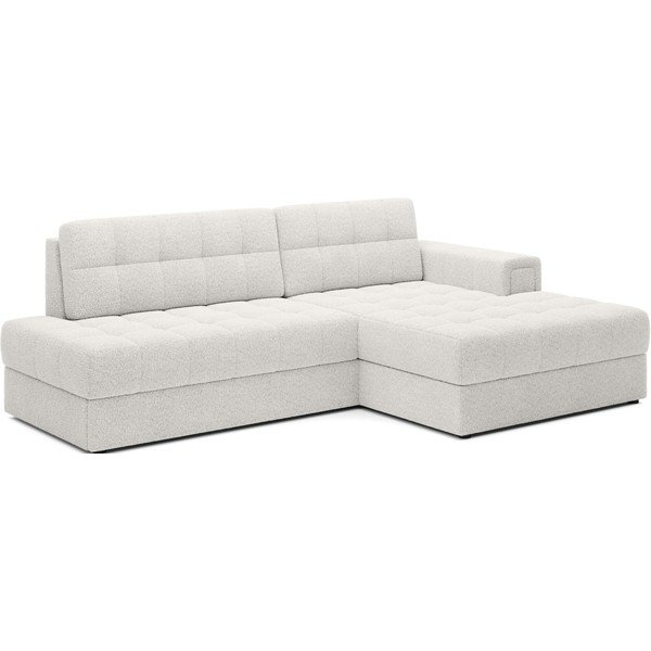 Krémová rozkládací rohová pohovka z textilie bouclé (pravý roh/s lenoškou) Blezalt – ELTAP-image-2