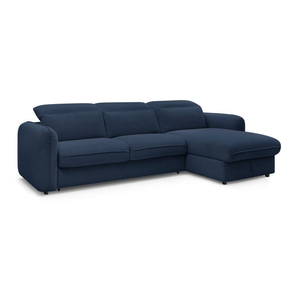 Tmavě modrá rozkládací rohová pohovka (variabilní) Achille – Bobochic Paris-image-3