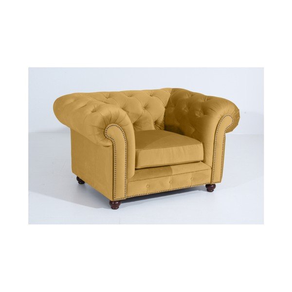 Žluté křeslo Max Winzer Orleans Velvet-image-4