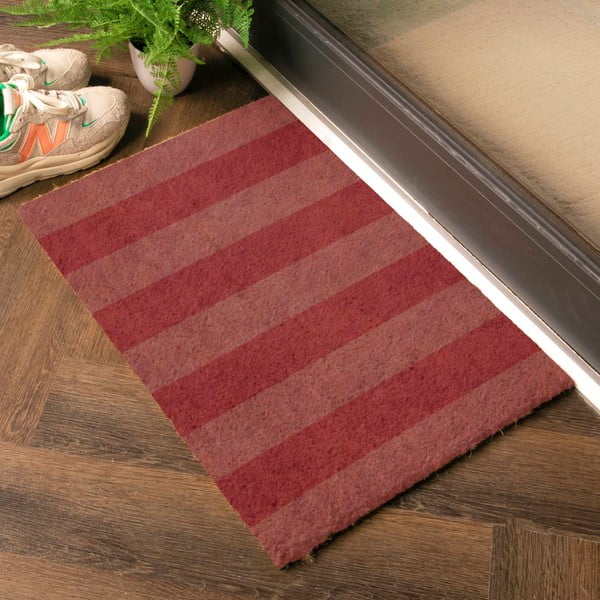 Rohožka z kokosového vlákna 40x60 cm Pink Stripe – Artsy Doormats-image-1