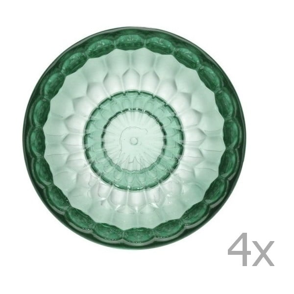 Sada 4 zelených transparentních věšáčků Kartell Jellies, Ø 9,5 cm