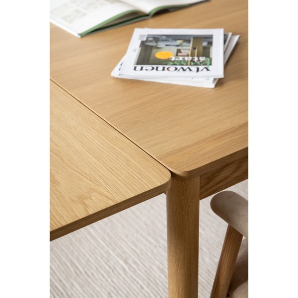 Rozkládací jídelní stůl v dekoru dubu v přírodní barvě 100x200 cm Atlantic – Actona-image-1