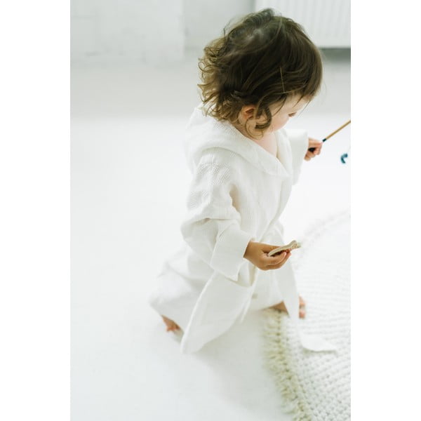 Dětský bílý lněný župan Linen Tales Nature, vel. 122 - 128-image-3