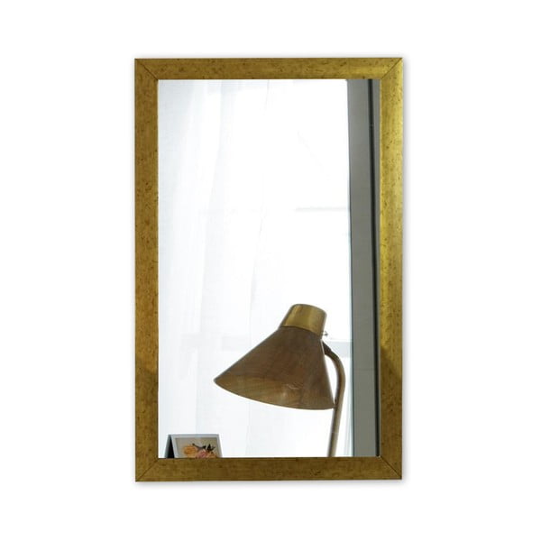 Nástěnné zrcadlo s rámem ve zlaté barvě Oyo Concept, 40 x 55 cm
