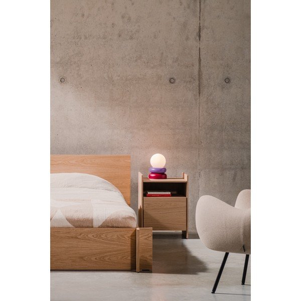 Noční stolek v dekoru dubu s poličkami v přírodní barvě Toopt – noo.ma-image-3