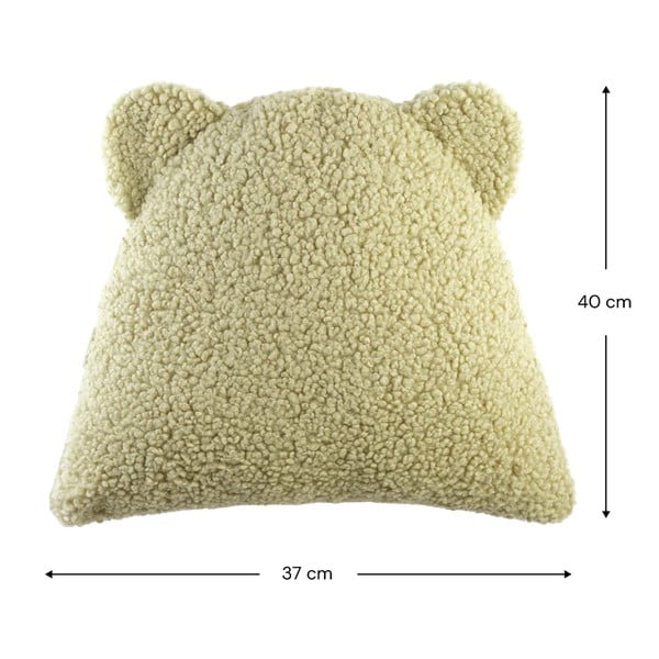 Zelený dětský pohovkový polštář z textilie bouclé Bear – Wigiwama-image-4