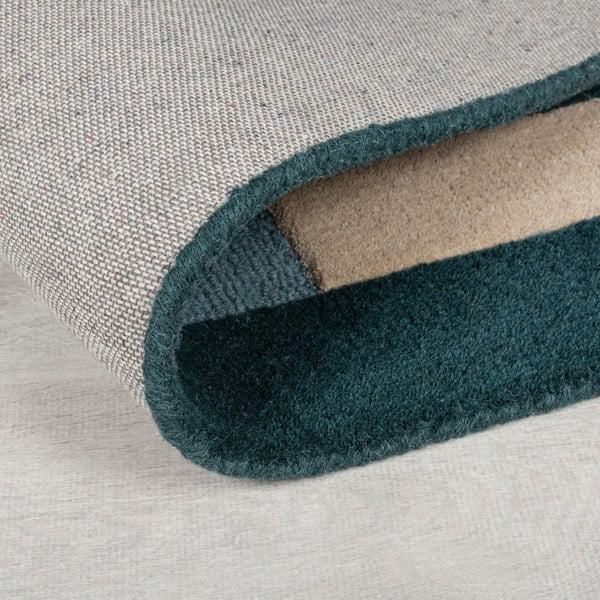 Tmavě zelený ručně tkaný vlněný koberec 150x240 cm Labyrinth Shaped – Flair Rugs-image-3