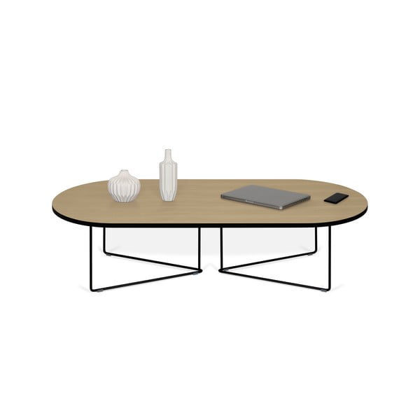 Konferenční stolek s dubovou dýhou TemaHome Oval-image-3