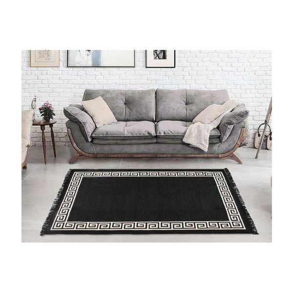 Béžovo-černý oboustranný koberec Justed, 80 x 150 cm-image-2