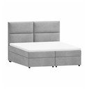 Světle šedá boxspring postel s úložným prostorem 160x200 cm Rico – Ropez