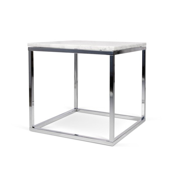 Bílý stolek s dekorem mramoru TemaHome Prairie-image-2