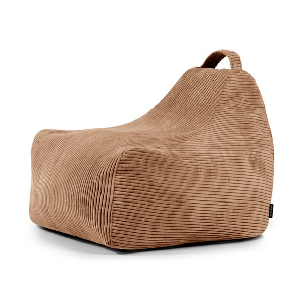 Hnědý manšestrový dětský sedací vak Game Amuse – SLOWDOWN