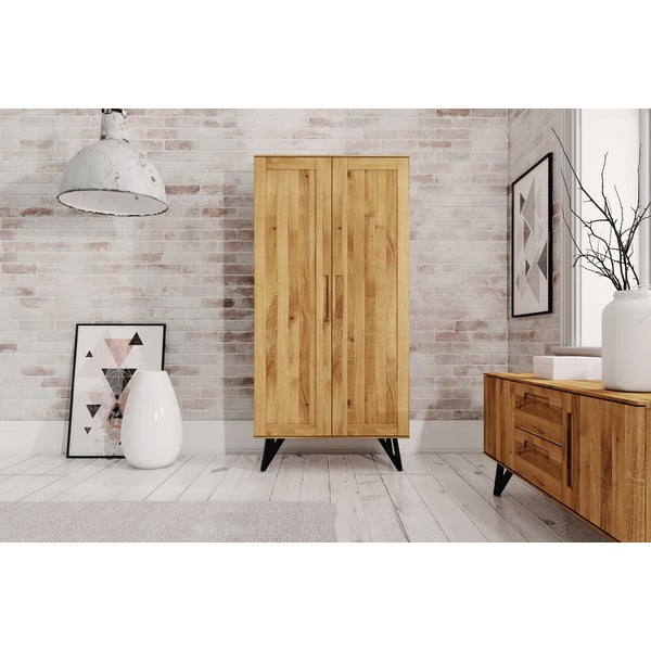 Šatní skříň z dubového dřeva 91x185 cm Golo - The Beds-image-1