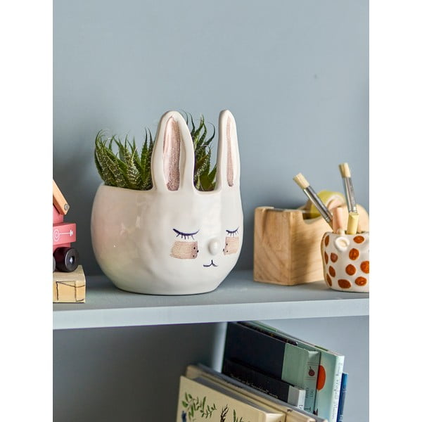 Kameninový ručně malovaný obal na květináč ø 15 cm Villja – Bloomingville Mini-image-1