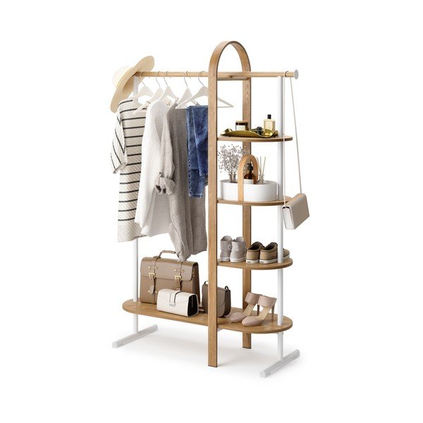 Bílá přírodní předsíňová sestava z eukalyptového dřeva Bellwood – Umbra-image-4