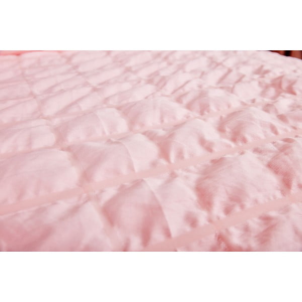Růžové krepové povlečení na jednolůžko 140x200 cm Naomi – My House-image-1