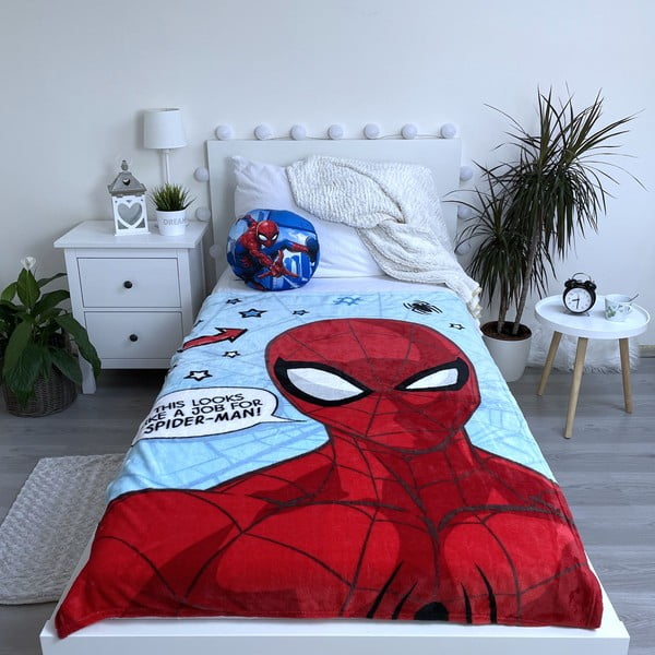 Červeno-modrá dětská deka z mikroflanelu 100x150 cm Spiderman – Jerry Fabrics-image-2