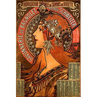 Reprodukce obrazu Alfons Mucha - Savonnerie de Bagnolet, 40 x 60 cm