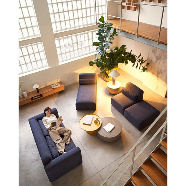 Tmavě modrý modul pohovky Neom – Kave Home-image-1