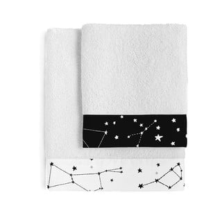 Sada 2 bavlněných ručníků Blanc Constellation
