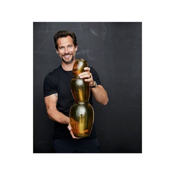 Žlutá skleněná váza Bitz Kusintha, ø 17,5 cm-image-3