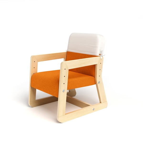 Oranžová nastavitelná dětská židle Timoore Simple UpME