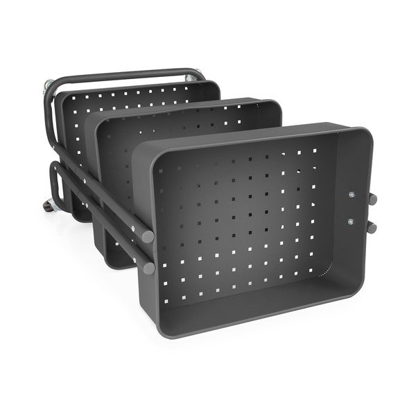 Černý kovový pojízdný regál 43x35 cm Grena – Compactor-image-4