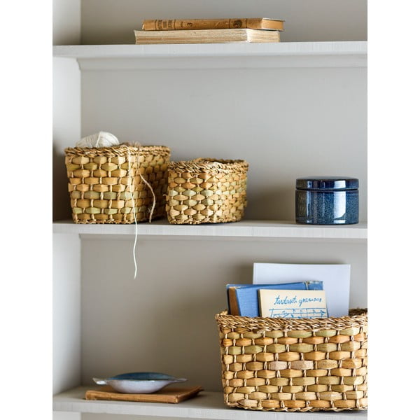 Košíky z mořské trávy v sadě 3 ks 26x16x16 cm Ramon – Bloomingville-image-1