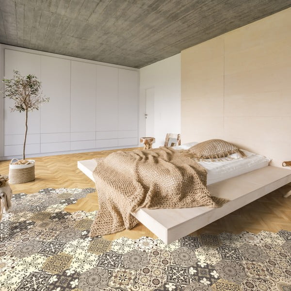 Sada 10 samolepek na podlahu Ambiance Floor Stickers Hexagons Luiza, 40 x 90 cm-image-1