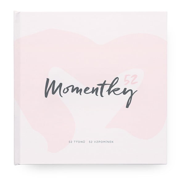 Pudrově růžové vzpomínkové album na jeden rok se samolepkami Bloque. Momentky52