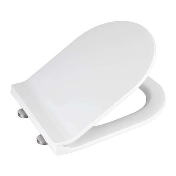 Bílé WC sedátko se snadným zavíráním Wenko Habos, 46 x 36 cm-image-3