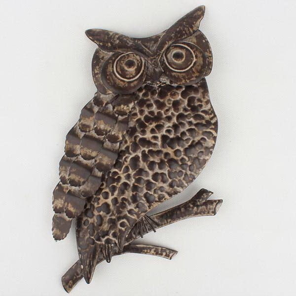 Nástěnná kovová dekorace Dakls Owl