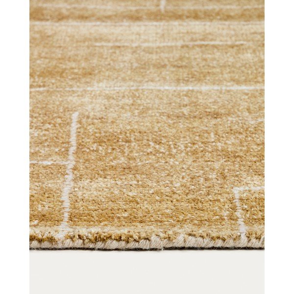 Ručně tkaný koberec v hořčicové barvě 200x300 cm Eloda – Kave Home-image-4