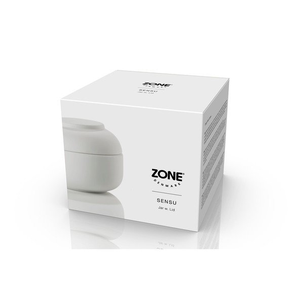 Bílý kameninový koupelnový organizér na vatové tampony Sensu – Zone-image-1