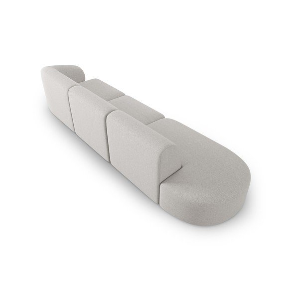 Světle šedá žinylková pohovka pravý roh 311 cm Paolo – Milo Casa-image-3