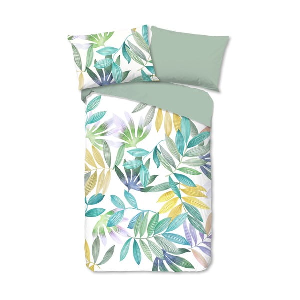 Zelené bavlněné povlečení na jednolůžko 140x200 cm Marcus – Good Morning