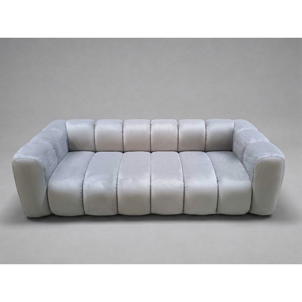 Šedá sametová pohovka 230 cm Lupine - II. jakost – Micadoni -image-3