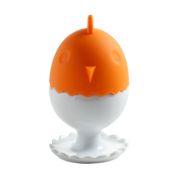 Kalíšek na vejce s oranžovým silikonovým víčkem Maxwell & Williams