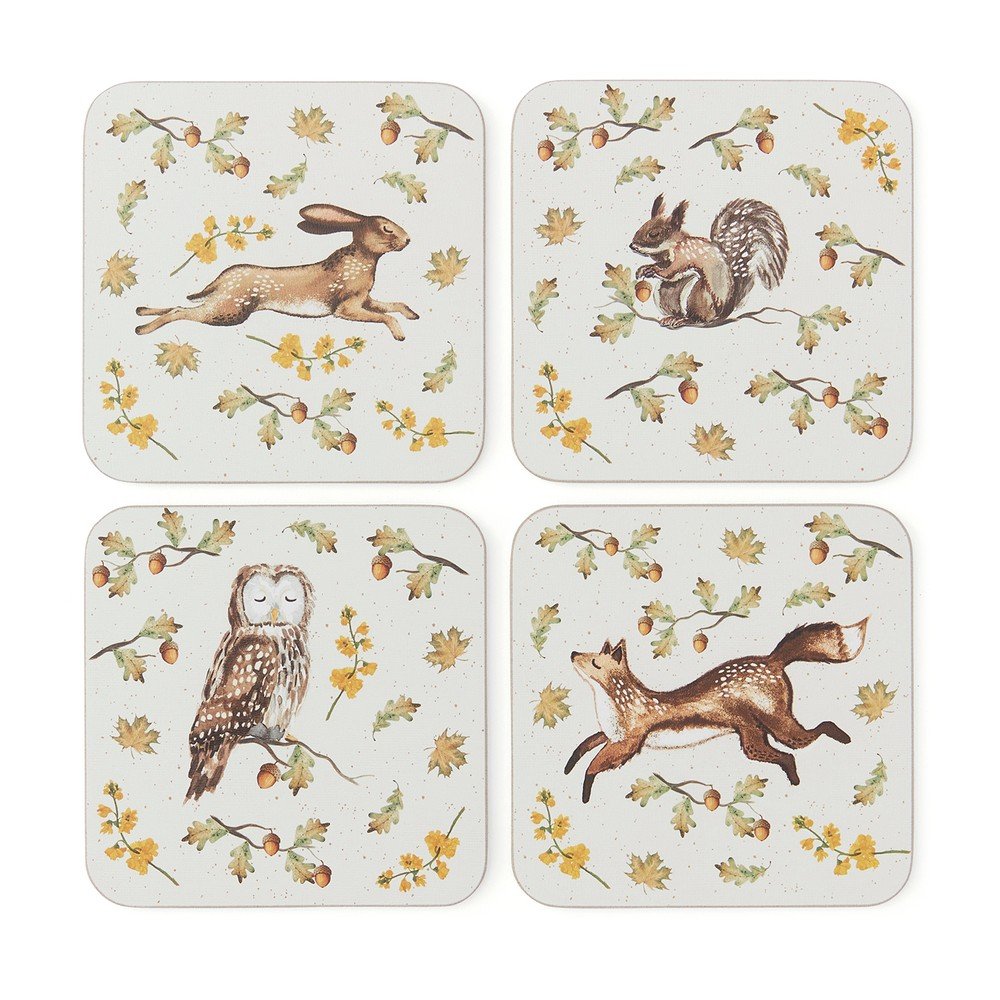 Taupe korkové podtácky v sadě 4 ks Forest Fable – Cooksmart ®