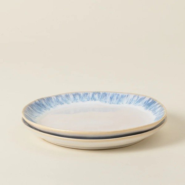 Bílý/modrý dezertní  talíř z kameniny ø 22 cm Brisa – Costa Nova-image-2